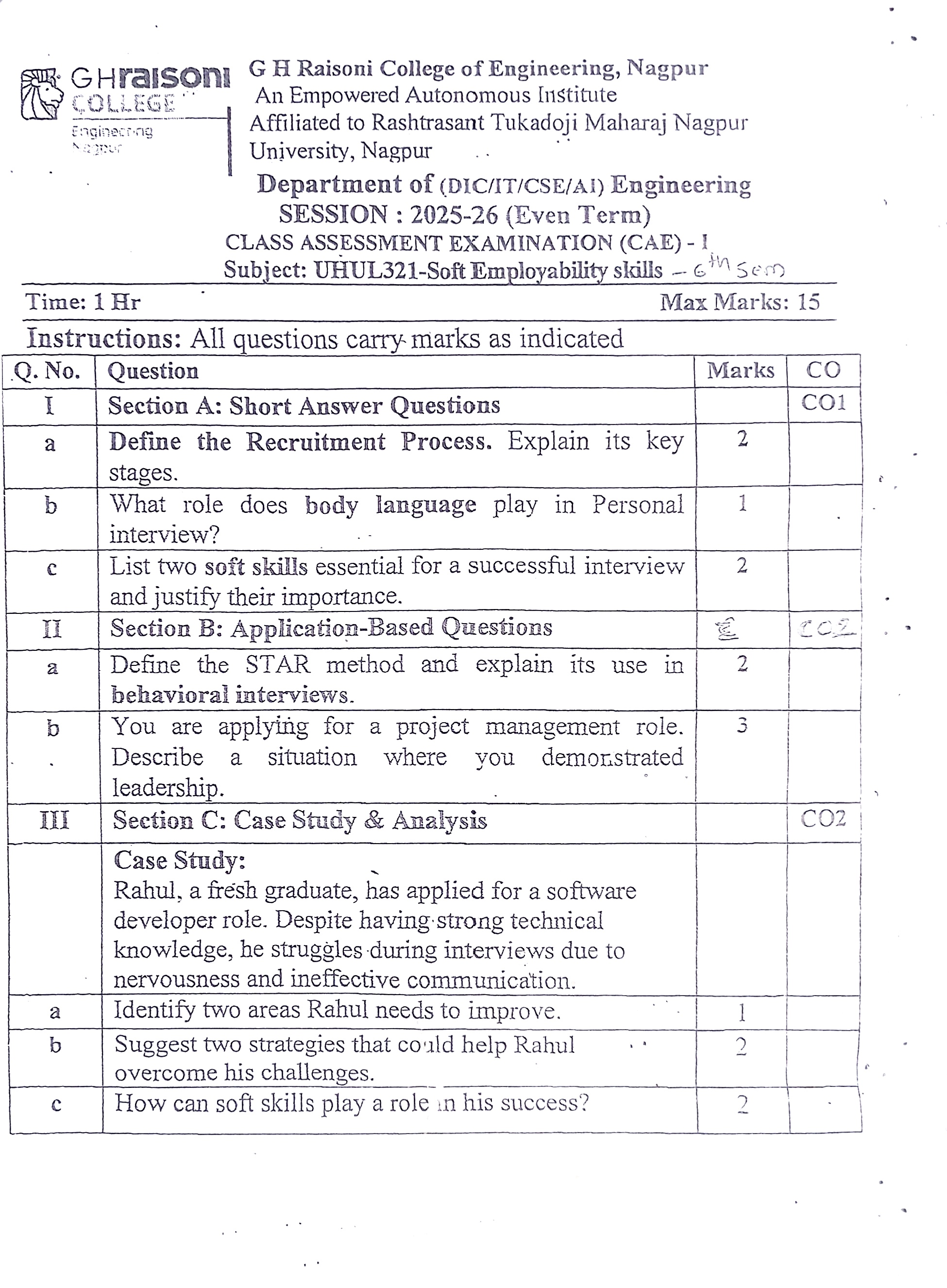 SES-CAE1 - Uncategorized PYQ