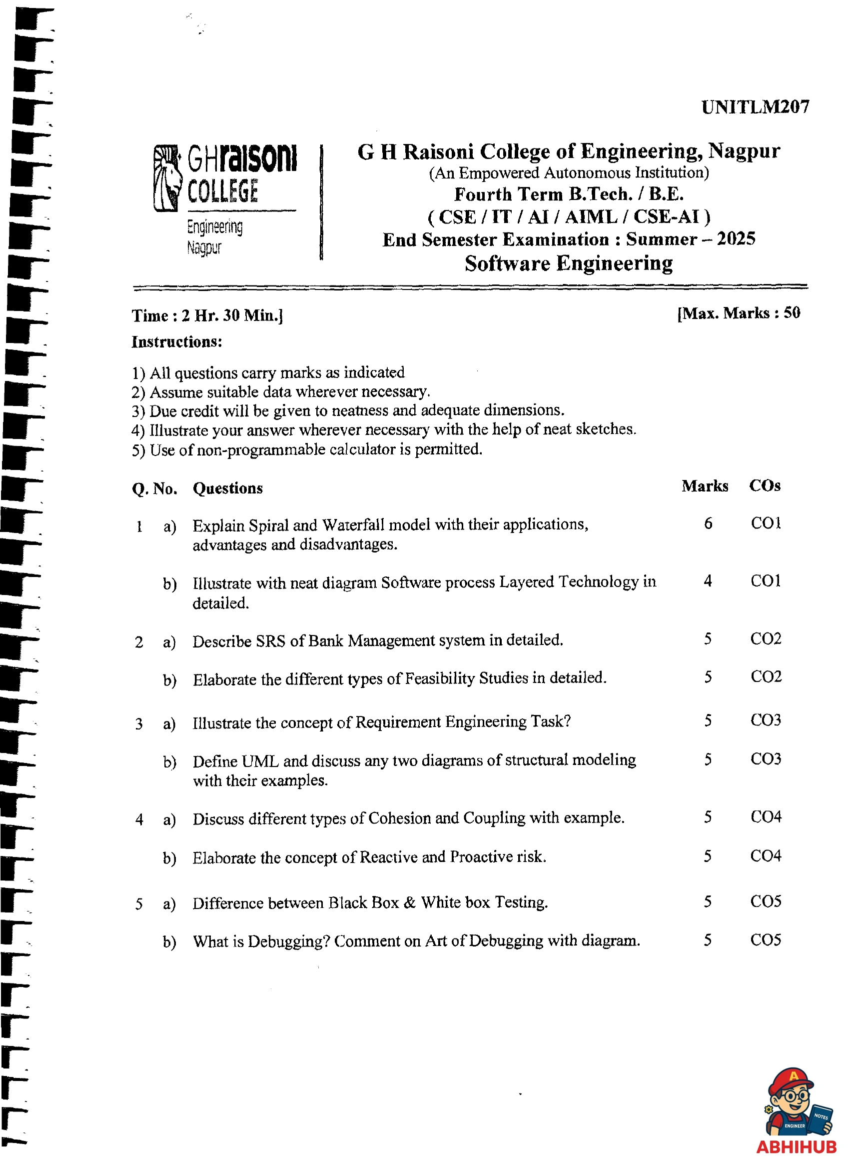 Software Engineering - Software Engineering PYQ