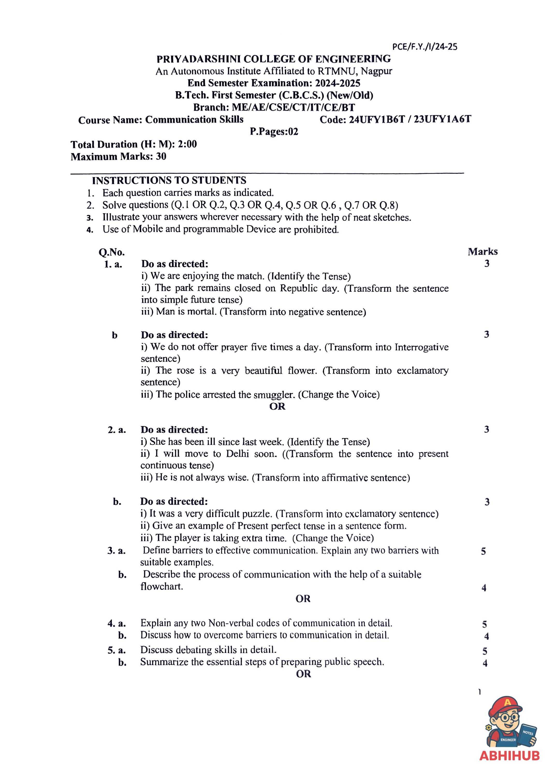 ESE Submission - Communication Skills PYQ