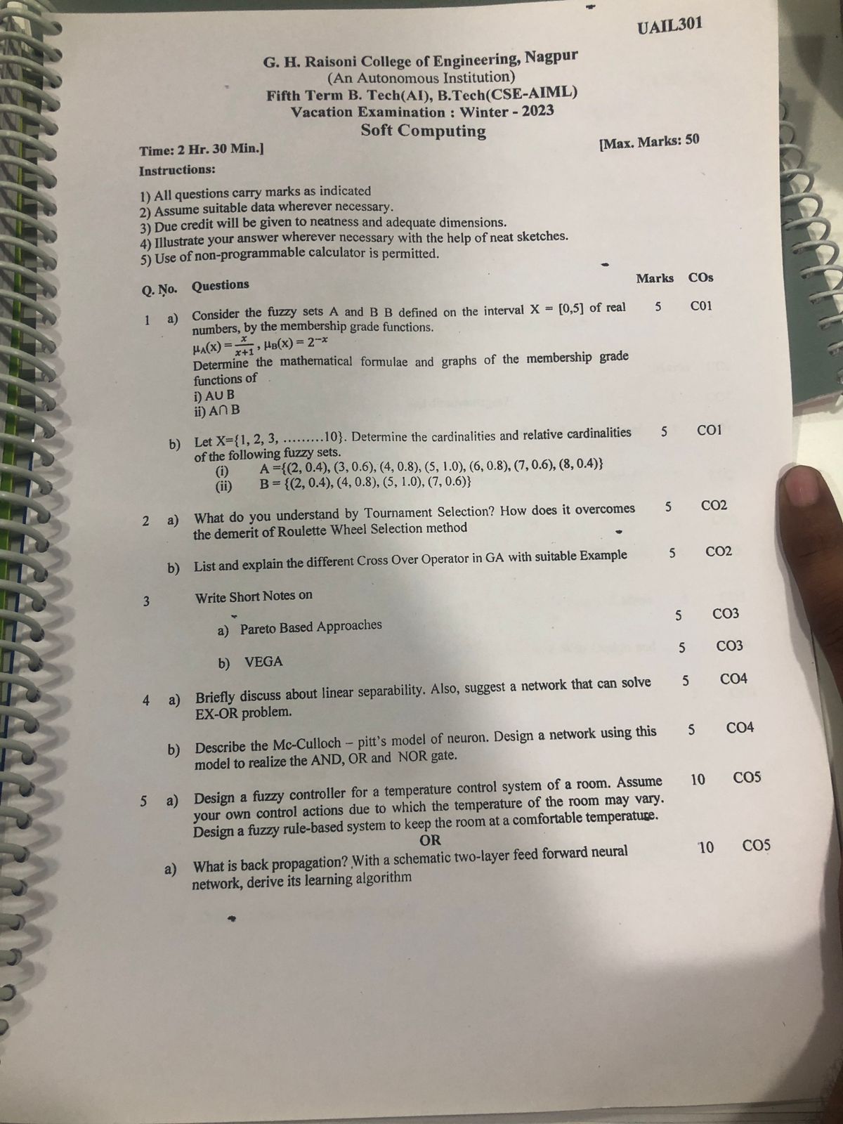 ESE Submission - Soft Computing  PYQ