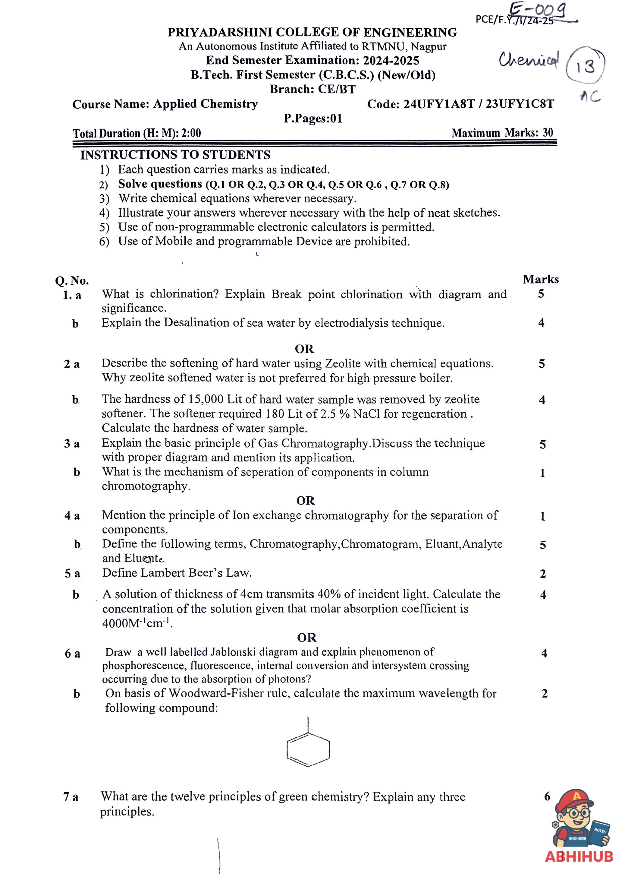 ESE Submission - Applied Chemistry PYQ