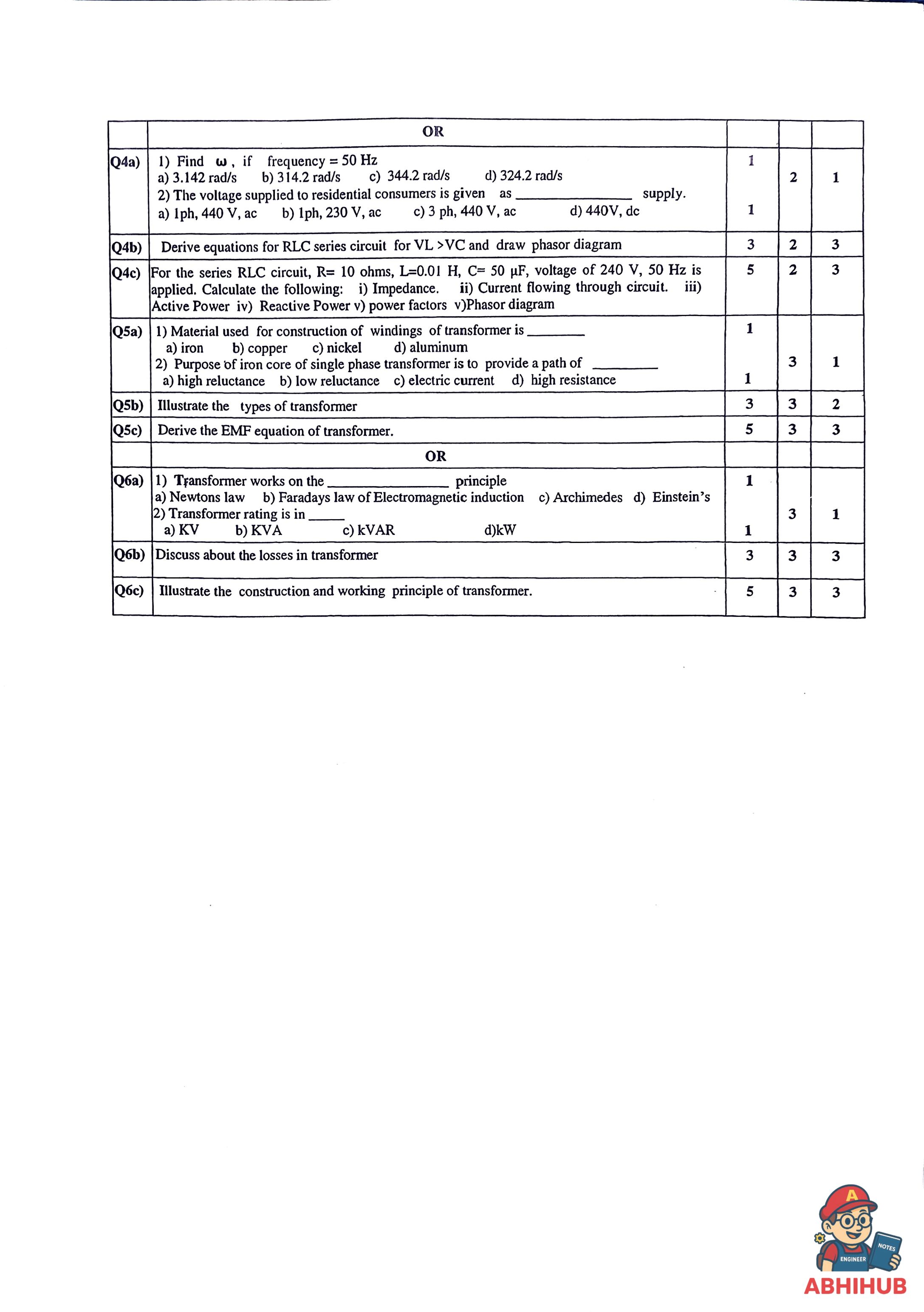 CAE1 Submission - Basics of Electrical & Electronics Engineering PYQ