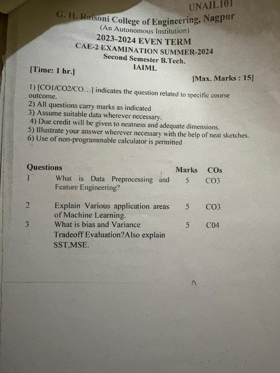 EC - CAE2 - Environmental Chemistry PYQ